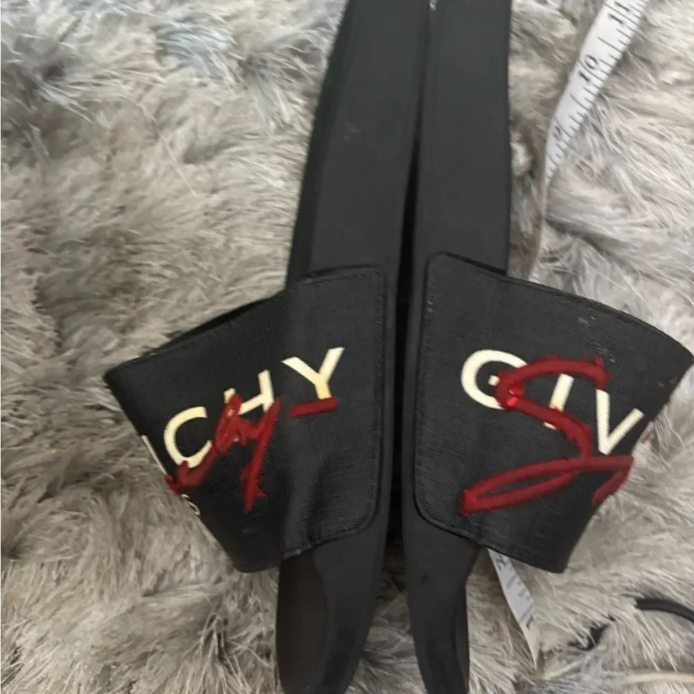 Givenchy logo slides unisex flats pool shoes flip flops slippers